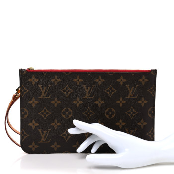 LOUIS VUITTON Monogram Neverfull MM GM Pochette Cherry