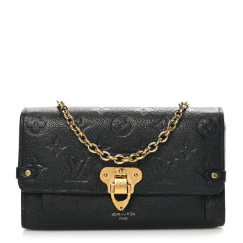 LOUIS VUITTON Empreinte Vavin Chain Wallet Black