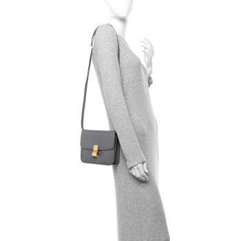 CELINE Box Calfskin Teen Classic Box Flap Bag Frost