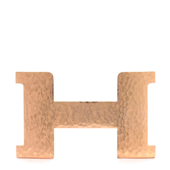 HERMES Martelee 32mm H Belt Buckle Rose Gold
