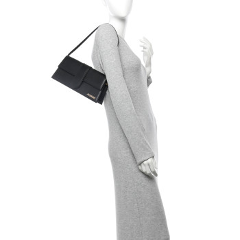 JACQUEMUS Smooth Calfskin Le Bambino Long Black