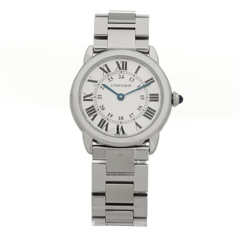 CARTIER Stainless Steel 29mm Ronde Solo Quartz Watch