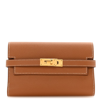 HERMES Epsom Medium Kelly Wallet Gold