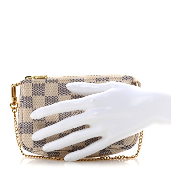 LOUIS VUITTON Damier Azur Mini Pochette Accessories