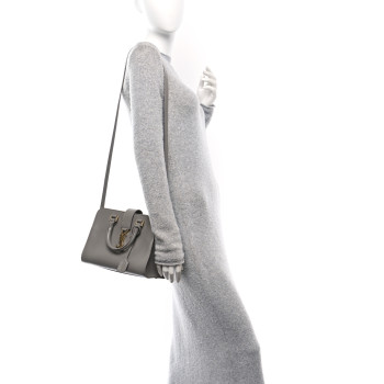 SAINT LAURENT Calfskin Monogram Baby Cabas Fog