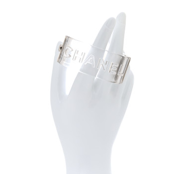 CHANEL Lucite Logo Cuff Transparent