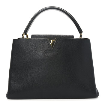 LOUIS VUITTON Taurillon Capucines GM Black