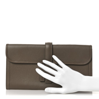 HERMES Evercolor Jige Elan 29 Clutch Beige De Weimar