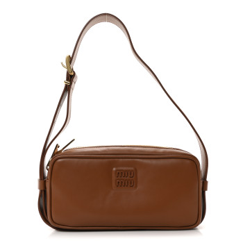 MIU MIU Soft Calf Softy Shoulder Bag Cognac