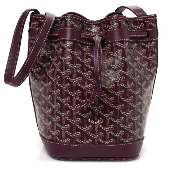 GOYARD Goyardine Petit Flot Bucket Bag PM Burgundy
