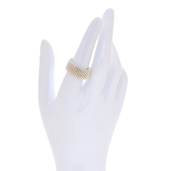 TIFFANY Sterling Silver Somerset Mesh Ring 53 6.25