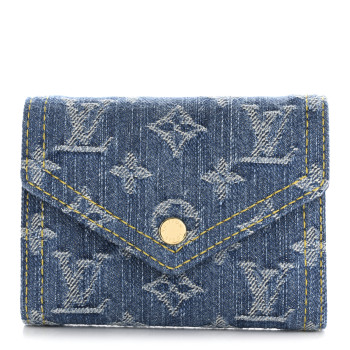 LOUIS VUITTON Denim Victorine Wallet Blue