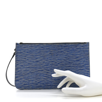 LOUIS VUITTON Epi Neverfull Pochette MM Denim Light