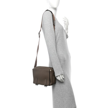 LOEWE Soft Grained Calfskin Military Messenger Bag Brown