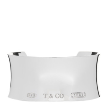 TIFFANY Sterling Silver Wide 1837 Cuff Bracelet