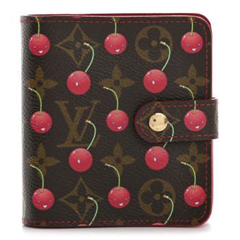 LOUIS VUITTON Monogram Cerises Compact Zipped Wallet