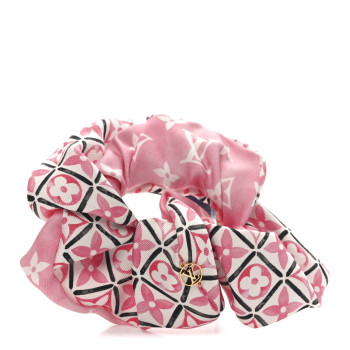 LOUIS VUITTON Silk Game On Chouchou Trop Chou Scrunchie Pink