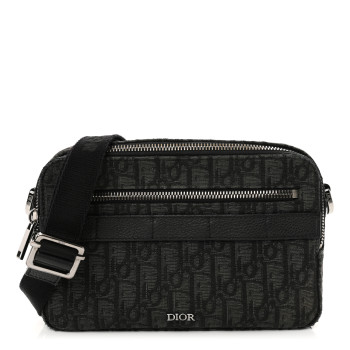 CHRISTIAN DIOR HOMME Oblique Safari Messenger Black