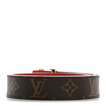 LOUIS VUITTON Calfskin Monogram 30mm LV Initiales Reversible Belt 75 30 Coquelicot