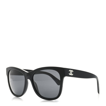 CHANEL Acetate Square CC Sunglasses 5380 Black