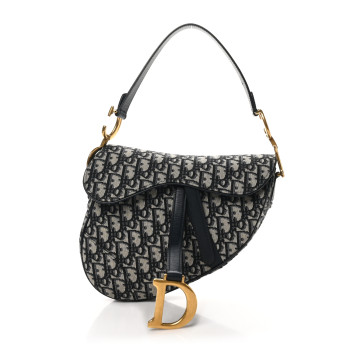 CHRISTIAN DIOR Oblique Saddle Bag Blue
