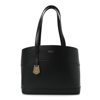 SALVATORE FERRAGAMO Calfskin Charming Tote Black