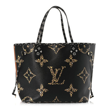 LOUIS VUITTON Monogram Giant Jungle Neverfull MM Black