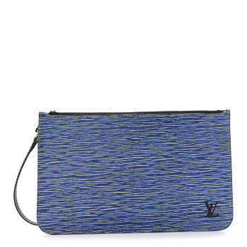 LOUIS VUITTON Epi Neverfull Pochette MM Denim Light