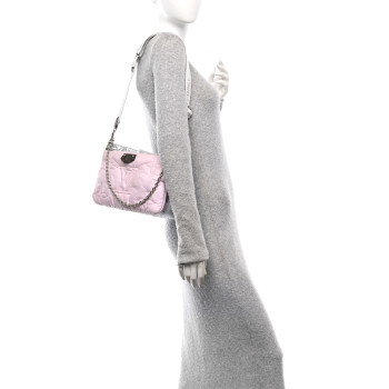 LOUIS VUITTON Econyl Monogram Pillow Maxi Multi Pochette Accessories Silver Pale Pink