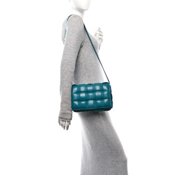BOTTEGA VENETA Nappa Maxi Intreccio Padded Cassette Crossbody Bag Mallard