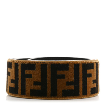 FENDI Velvet Tapestry FF Strap You Tobacco