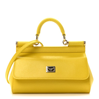 DOLCE & GABBANA Dauphine Mini Miss Sicily Bag Yellow