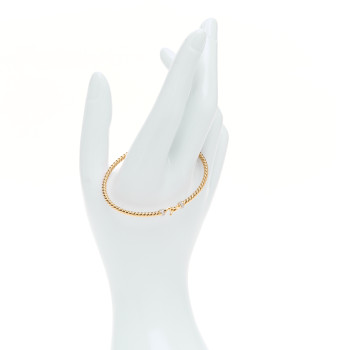 DAVID YURMAN 18K Yellow Gold Diamond 2.6mm Cable Collectibles Buckle Bracelet