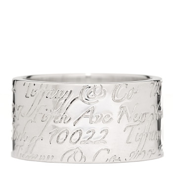TIFFANY Sterling Silver 10mm Notes Wide Ring 50 5.5