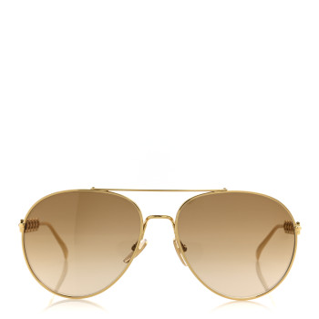 LOUIS VUITTON Metal My LV Chain Pilot Sunglasses Z1539W Gold