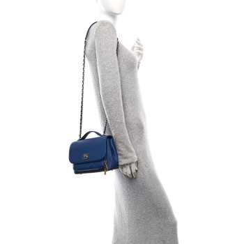 CHANEL Caviar Quilted Medium Business Affinity Flap Dark Blue