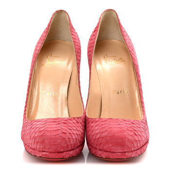 CHRISTIAN LOUBOUTIN Watersnake Nubuck Neofilo 120 Pumps 36 Framboisine