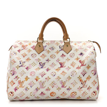 LOUIS VUITTON Watercolor Aquarelle Speedy 35 White
