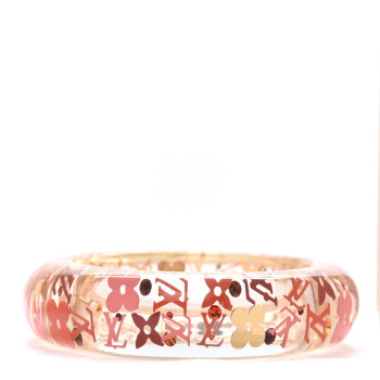 LOUIS VUITTON Resin Swarovski Small Inclusion GM Bracelet Tangerine