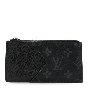 LOUIS VUITTON Taigarama Coin Card Holder Black