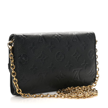 LOUIS VUITTON Empreinte Vavin Chain Wallet Black