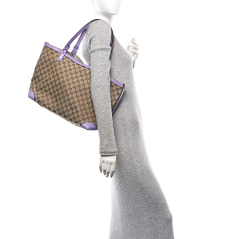 GUCCI Monogram Medium Craft Tote Lilac