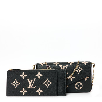 LOUIS VUITTON Empreinte Monogram Giant Felicie Pochette Black Beige