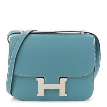 HERMES Epsom Constance 18 New Blue Jean