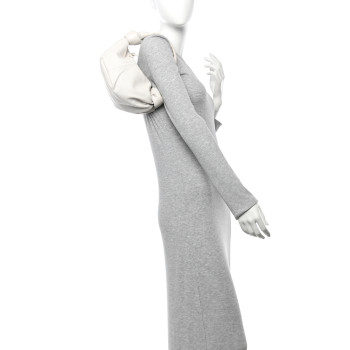 BOTTEGA VENETA Calfskin Mini Double Knot Bag White