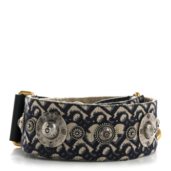 CHRISTIAN DIOR Oblique Studded Shoulder Strap Blue