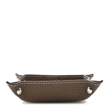 HERMES Taurillon Clemence Mini Mises et Relances Change Tray Etoupe