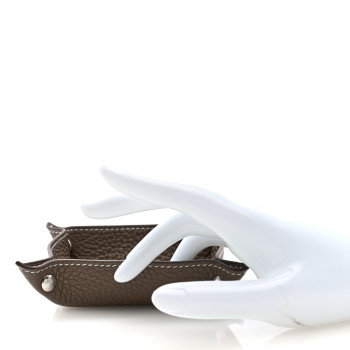 HERMES Taurillon Clemence Mini Mises et Relances Change Tray Etoupe