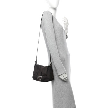 FENDI Nylon Mama Crossbody Brown