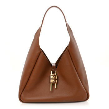 GIVENCHY Calfskin Medium G-Lock Hobo Tan
